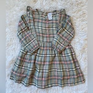 Plaid Long Sleeve Dress 18month EUC